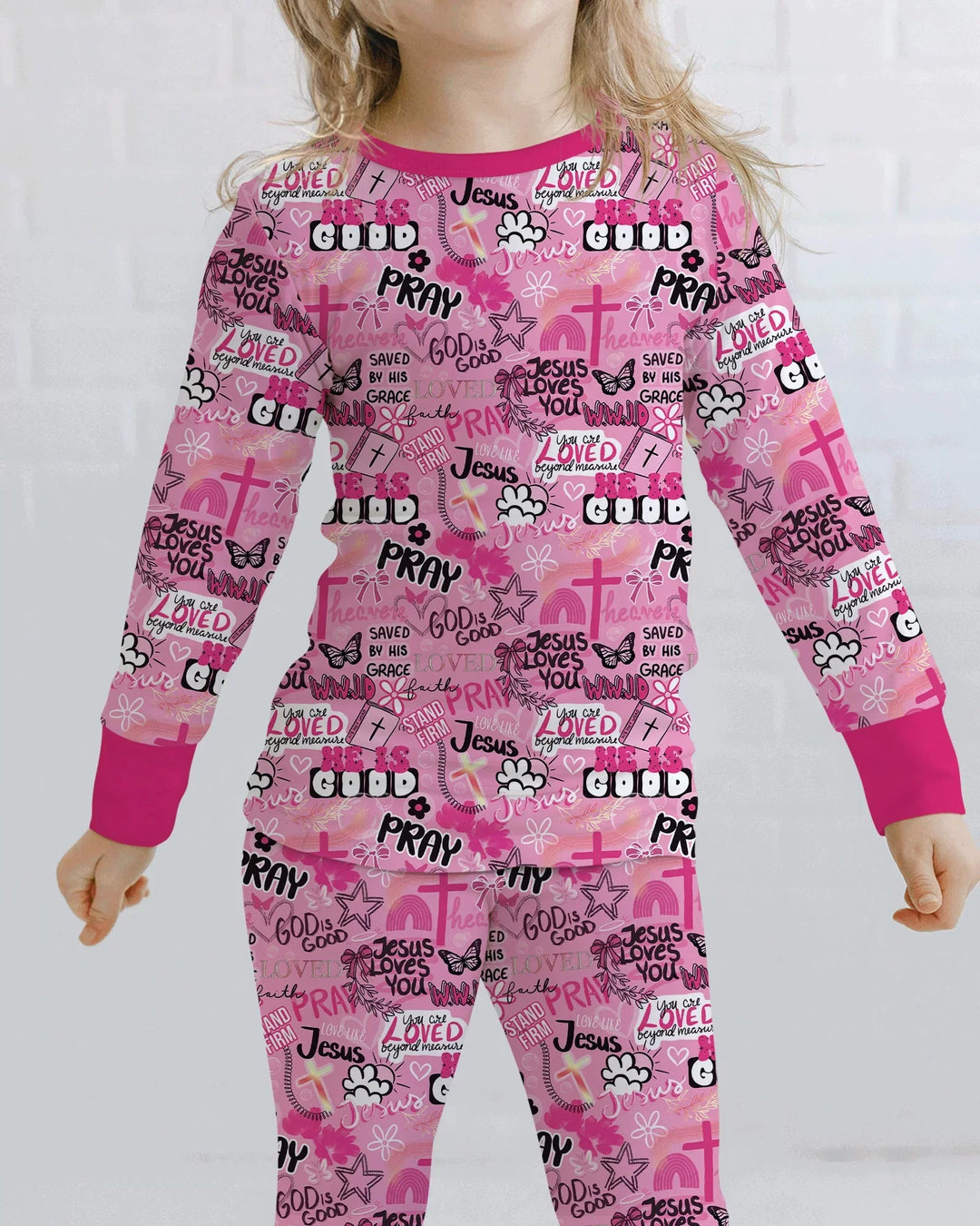 Template Bamboo Two Piece Long Sleeve Pyjamas Set