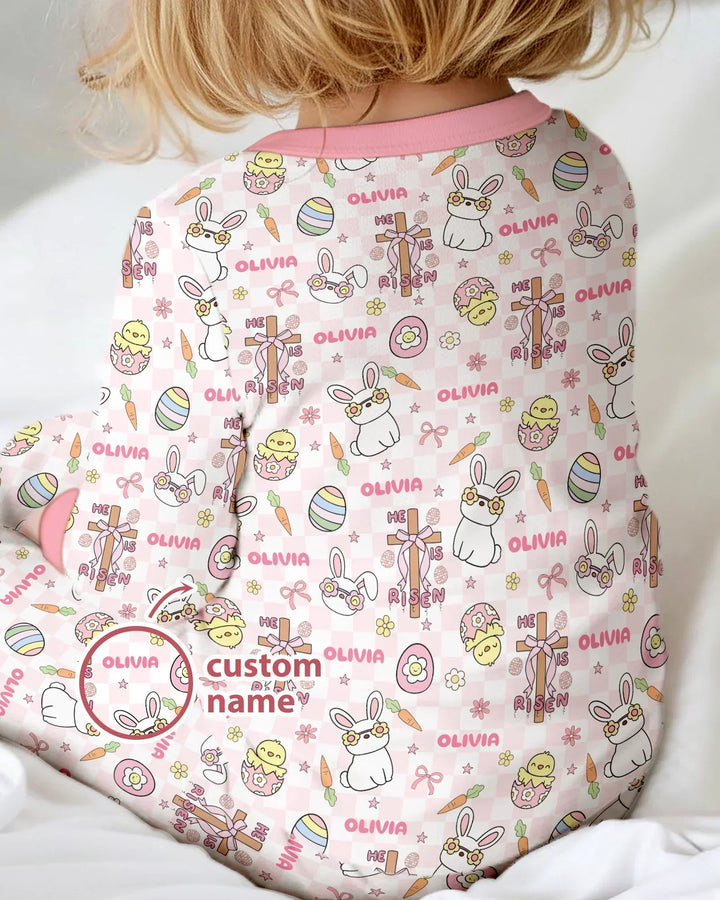 Custom Name Retro Easter Bamboo Convertible Zippy