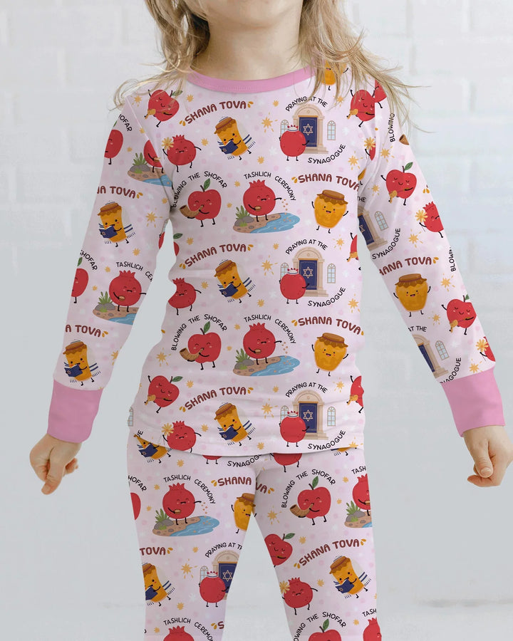 Template Bamboo Two Piece Long Sleeve Pyjamas Set
