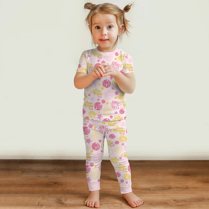New Year's Eve Celebration Bamboo Two Piece Long Sleeve Pajama Set