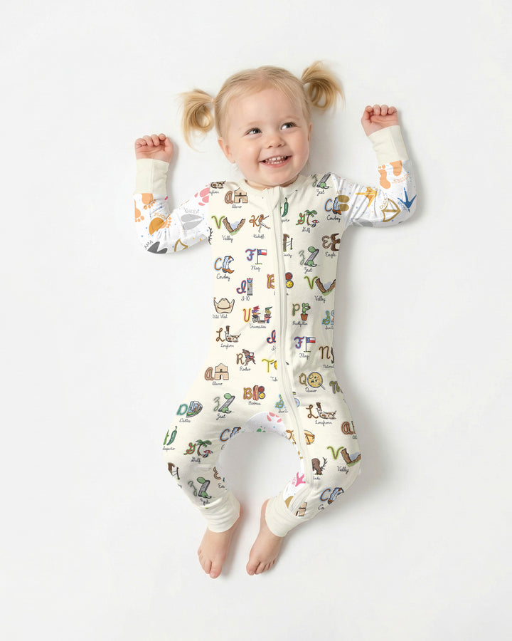 Texas Alphabet Bamboo Convertible Zippy