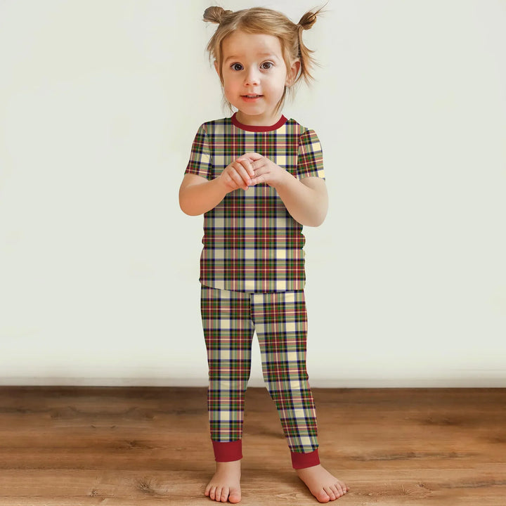 Cozy Evergreen Plaid Bamboo Two Piece Short Sleeve Pajama Set