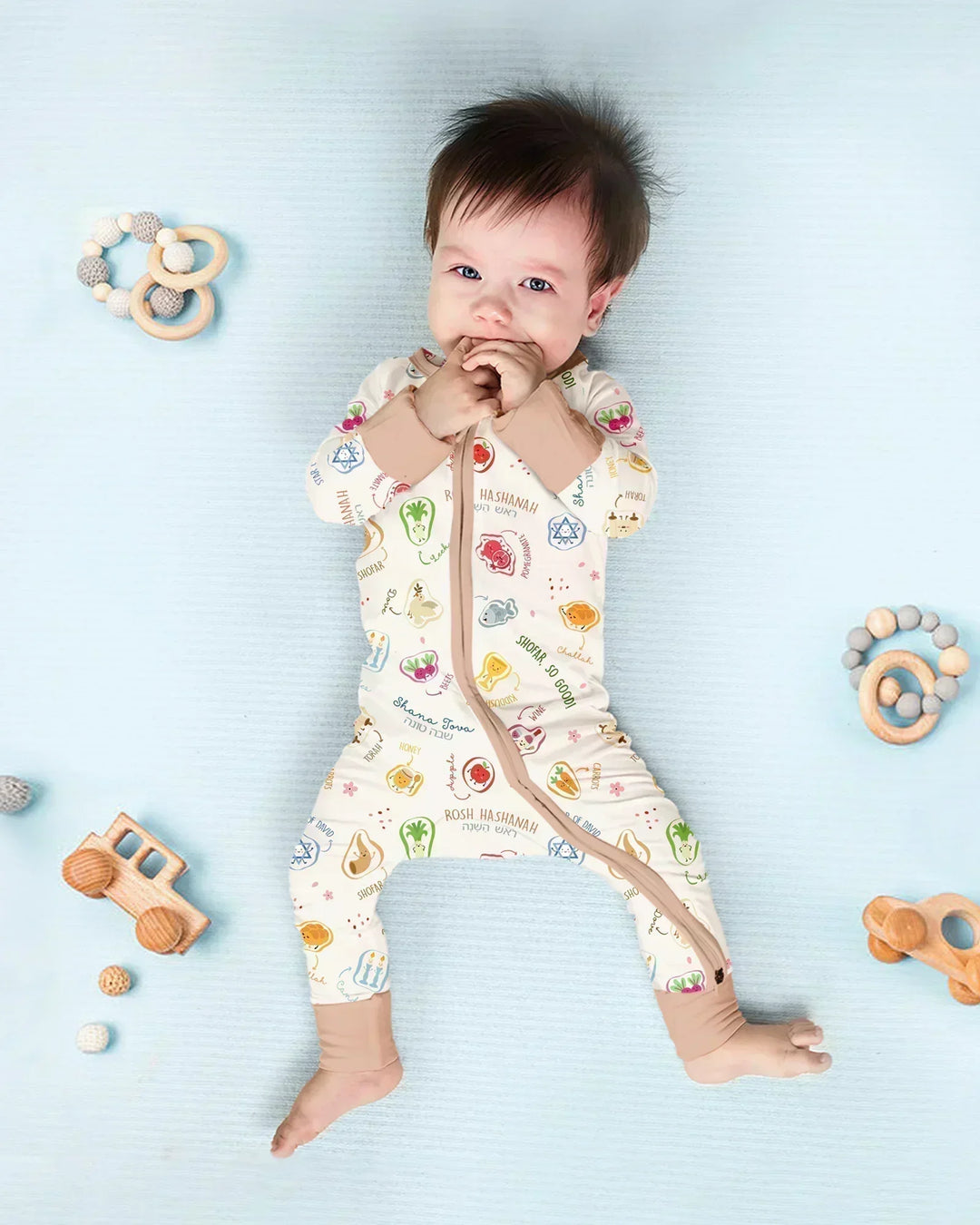 Happy Rosh Hashanah Bamboo Convertible Zippy