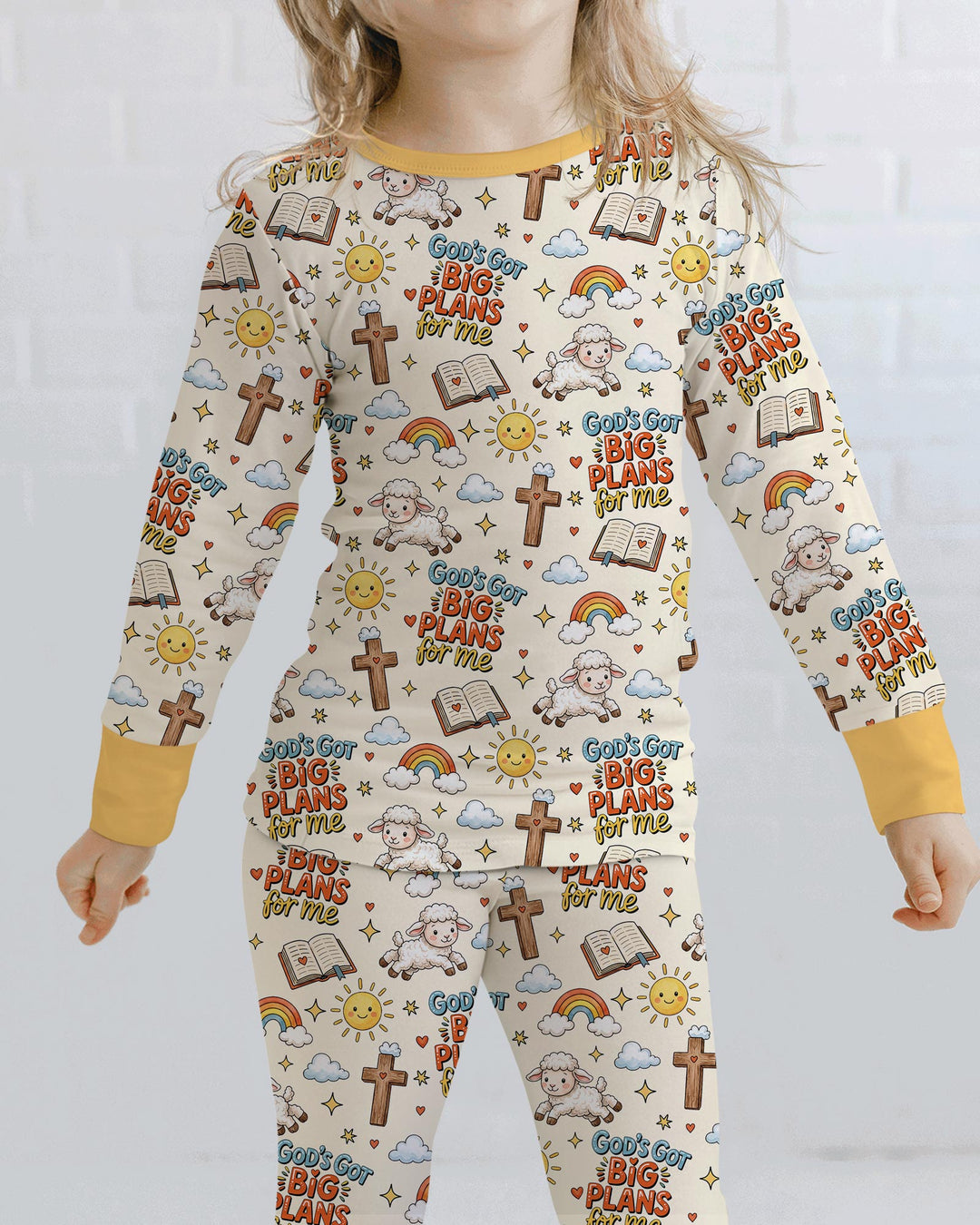 God's Got Big Plans For Me Bamboo Two Piece Long Sleeve Pajama Set