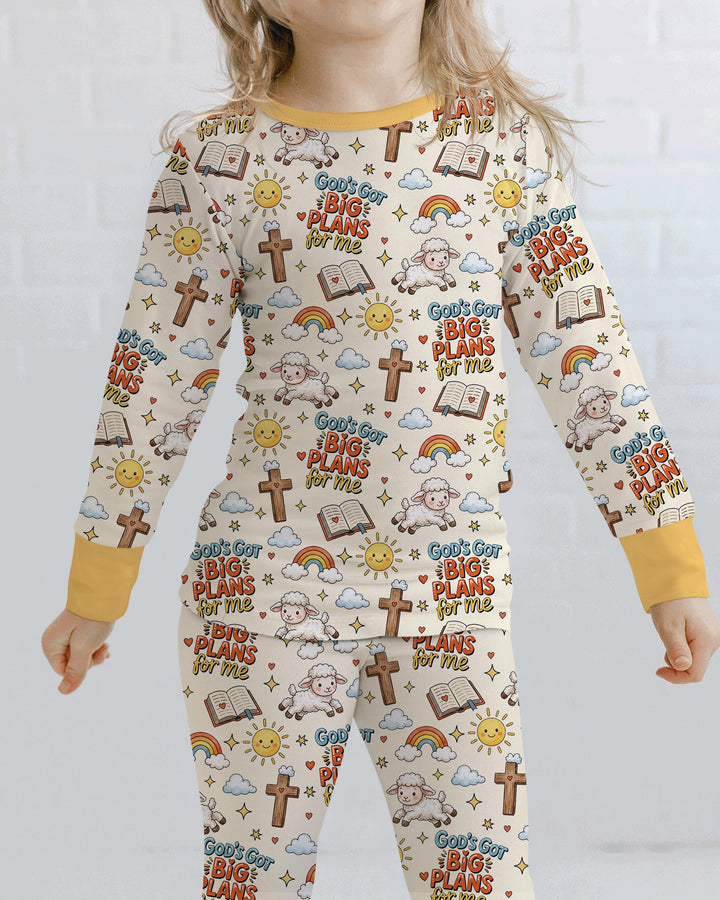 God's Got Big Plans For Me Bamboo Two Piece Long Sleeve Pajama Set