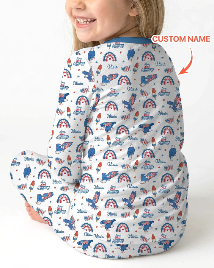 Long Live America Bamboo Two Piece Long Sleeve Pajama Set