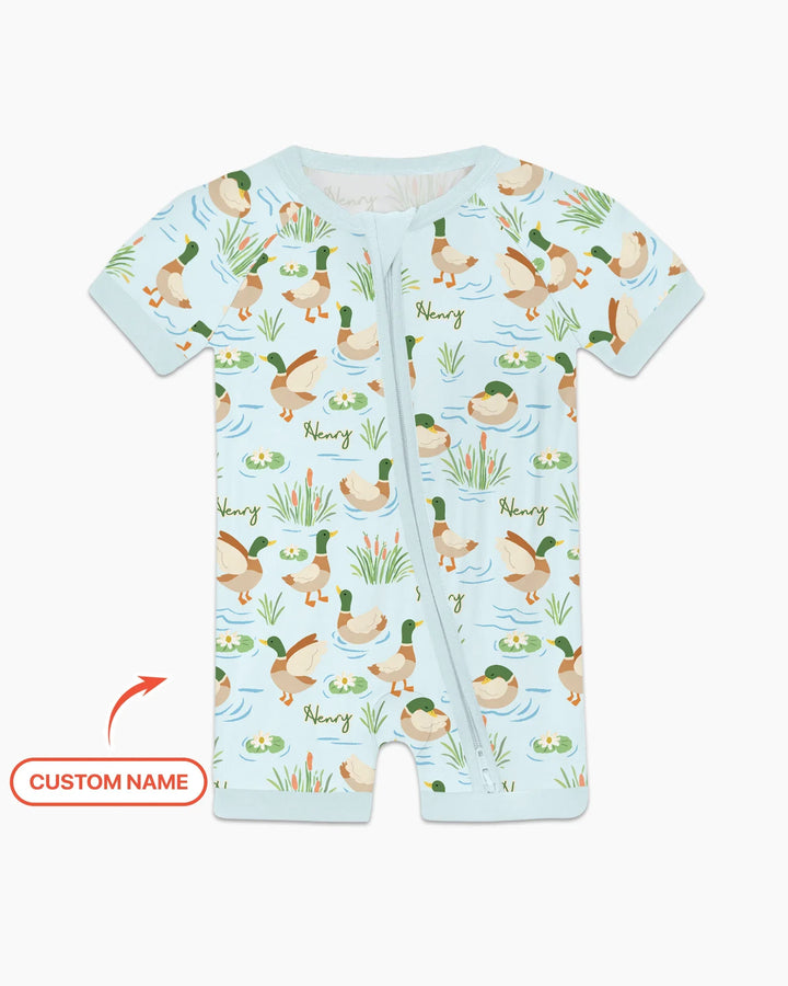 Personalized Mallard Duck Bamboo Shorty Zippy
