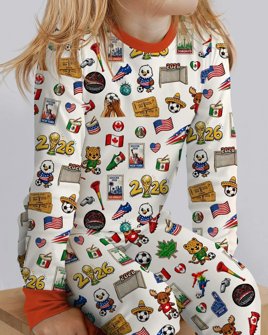 Soccer Cup 2026 Bamboo Two Piece Long Sleeve Pajama Set