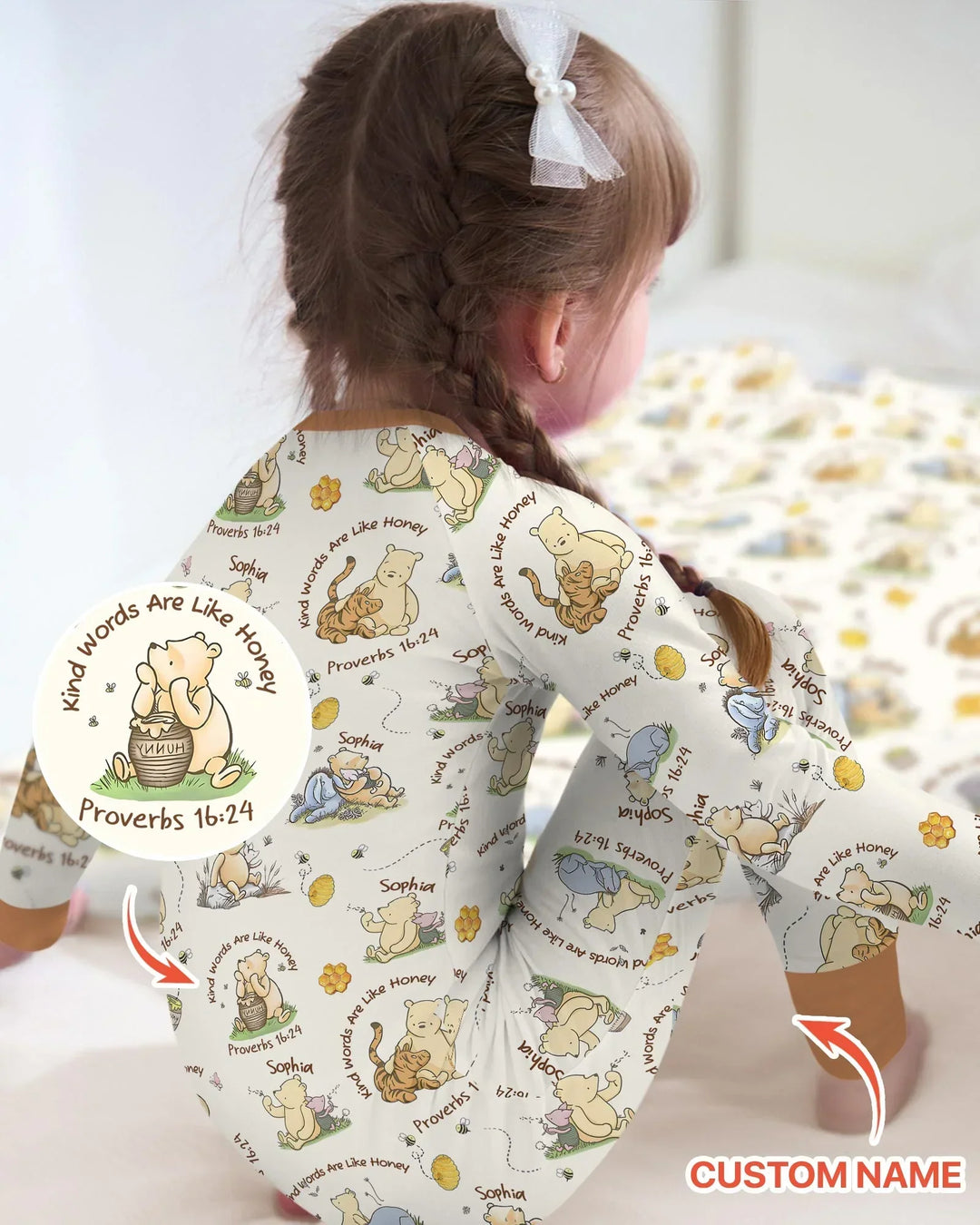 Kind Words Are Like Honey Custom Name Bamboo Convertible Zippy