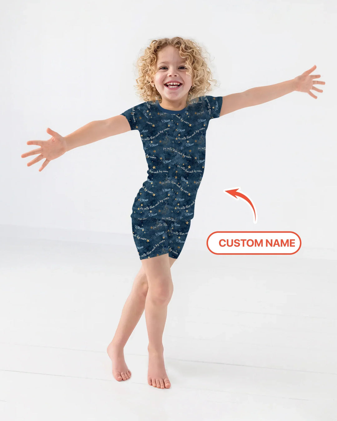 Called By Name — Personalized  Bamboo Two Piece Short Sleeve Shorts Pajama Set