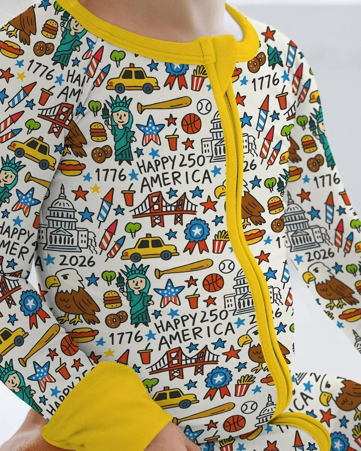 Doodle America 250th Anniversary Family Bamboo Convertible Zippy