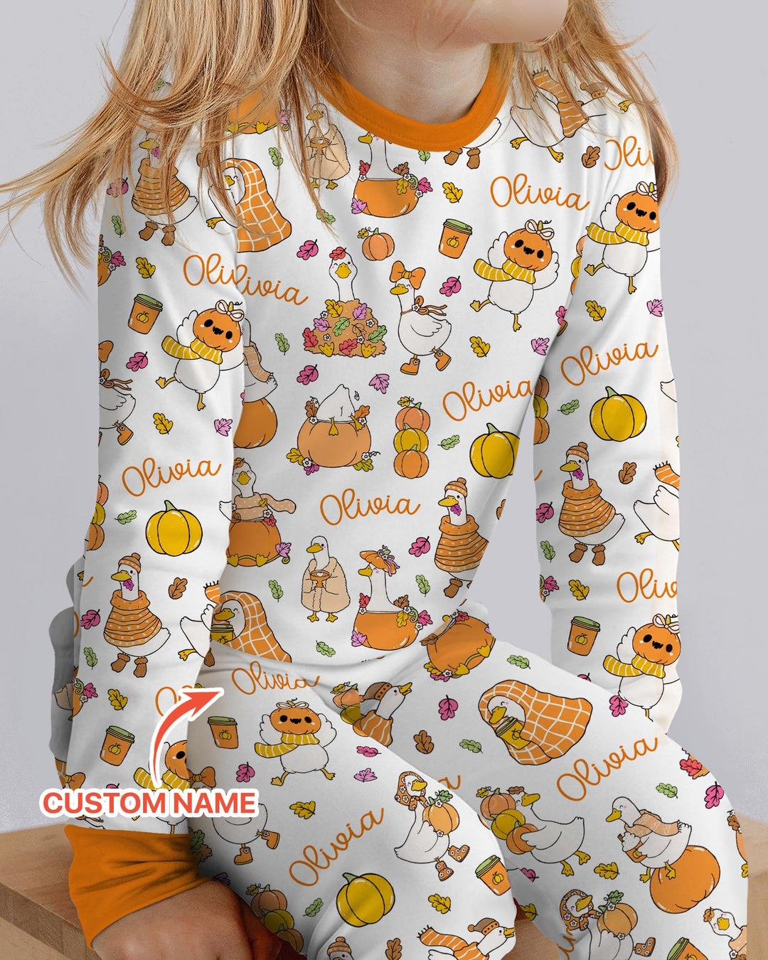 Fall Silly Goose Bamboo Two Piece Long Sleeve Pajama Set
