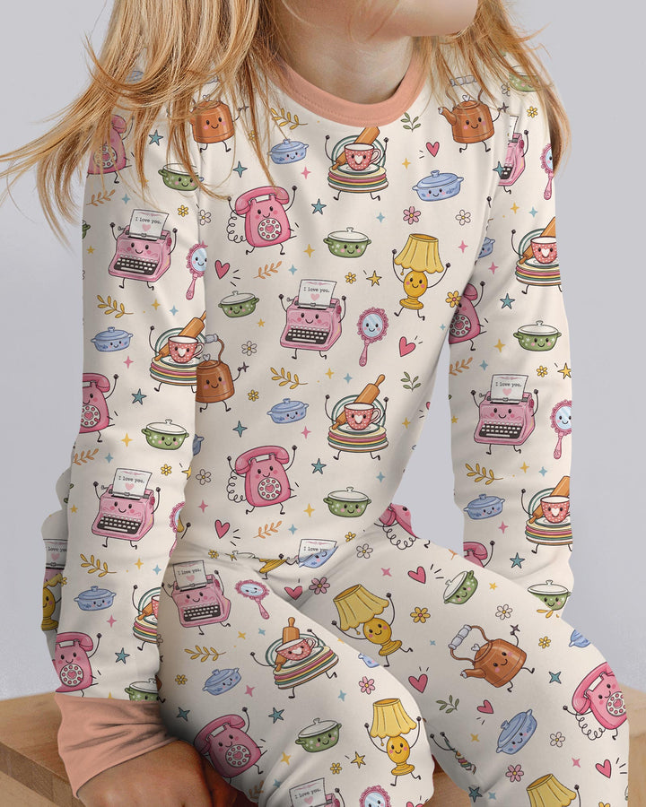 Template Bamboo Two Piece Long Sleeve Pyjamas Set