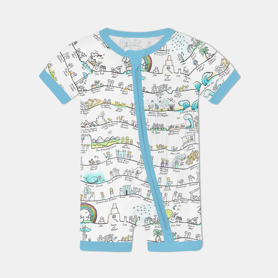 Bible Story Journey Family Matching Bamboo Shorty Zippy