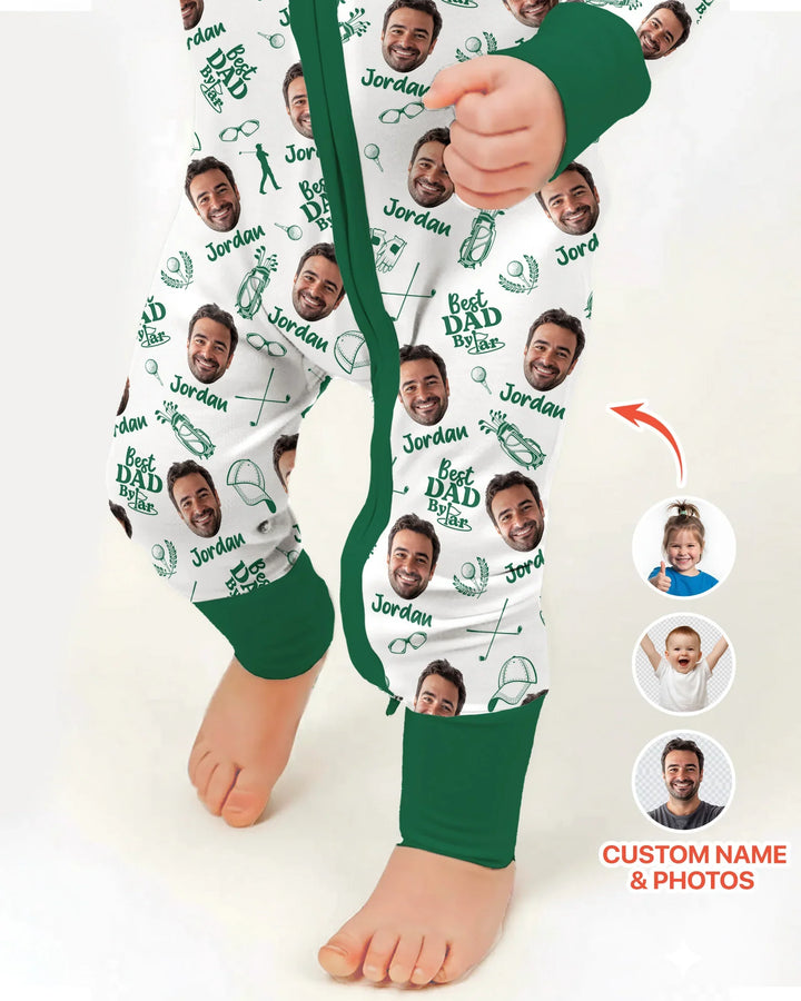 Custom Photo Best Dad By Par Bamboo Convertible Zippy