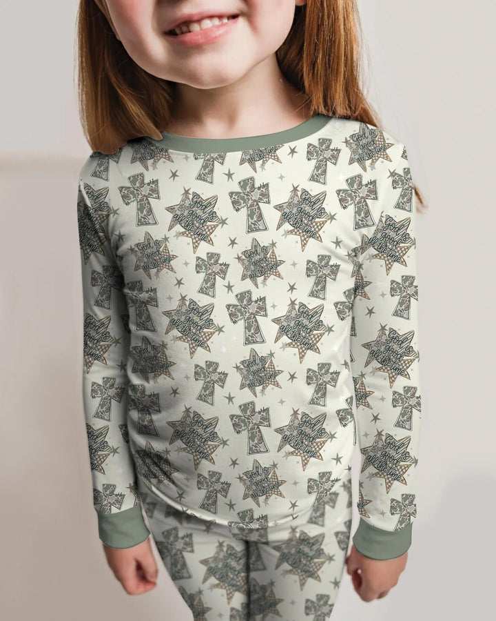 Template Bamboo Two Piece Long Sleeve Pyjamas Set