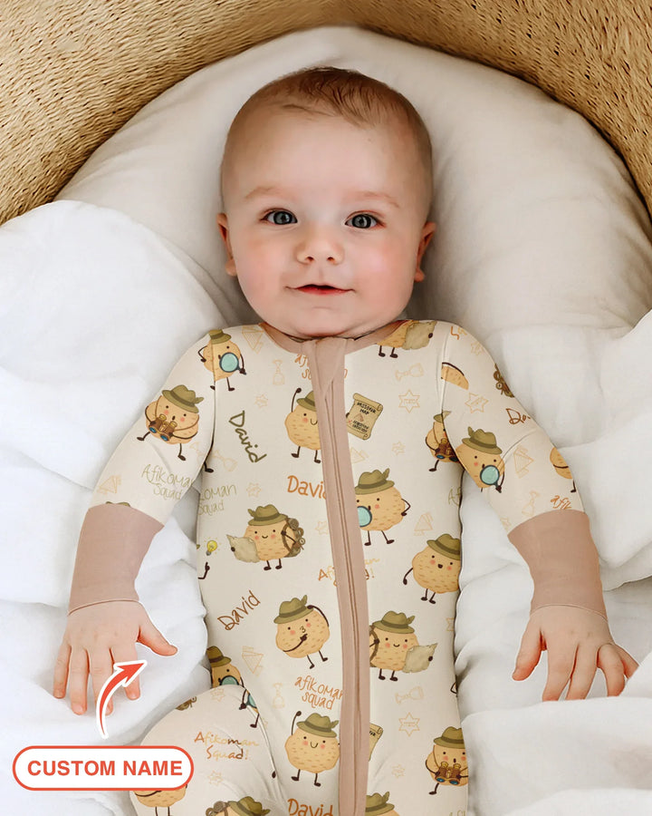 Custom Name Passover Afikoman Bamboo Convertible Zippy