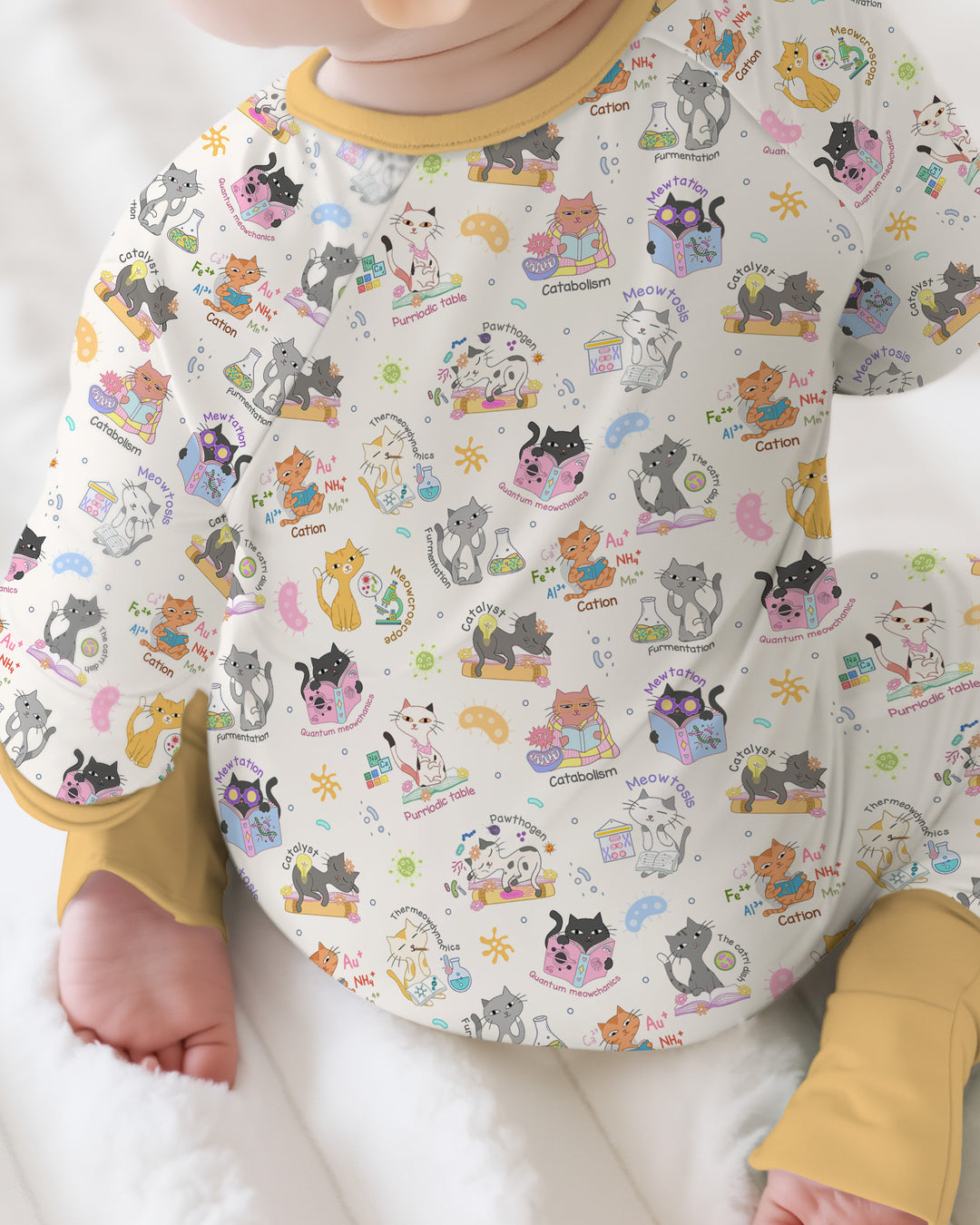 Funny Cat Love Scientist Bamboo Convertible Zippy