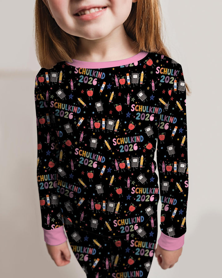 First Day Fun 2026 Bamboo Two Piece Long Sleeve Pajama Set