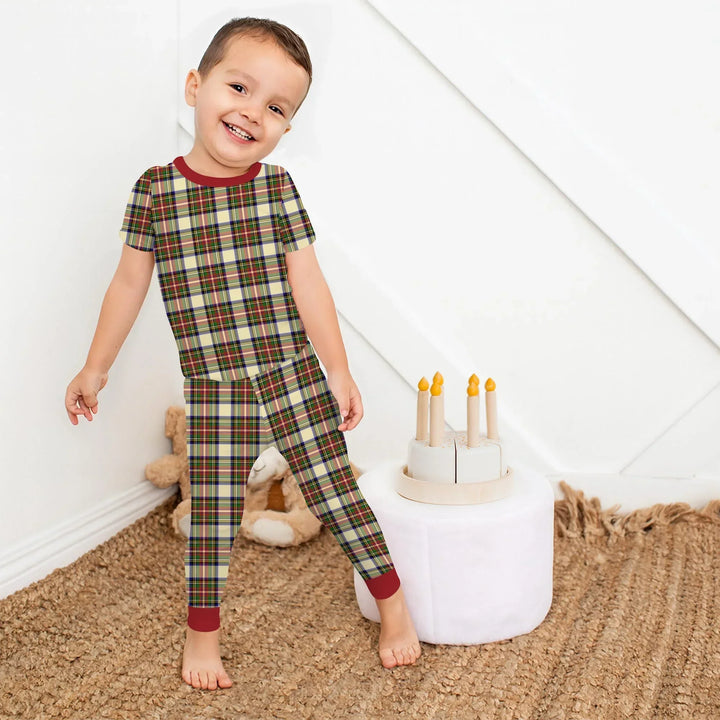Cozy Evergreen Plaid Bamboo Two Piece Short Sleeve Pajama Set