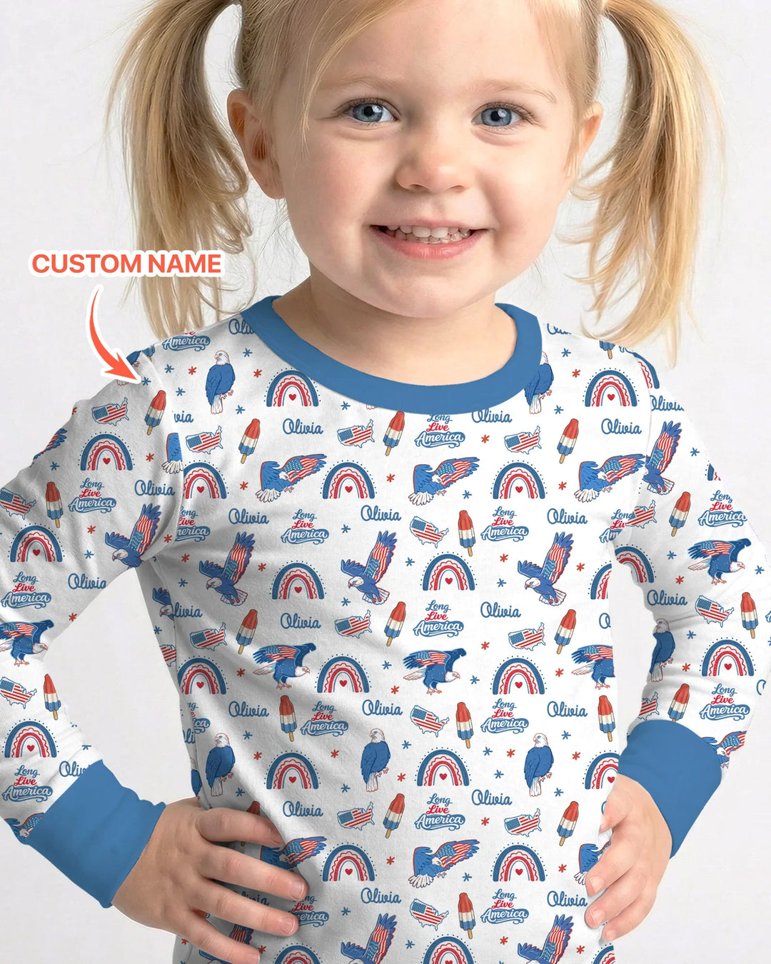 Long Live America Bamboo Two Piece Long Sleeve Pajama Set