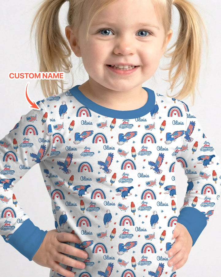 Long Live America Bamboo Two Piece Long Sleeve Pajama Set