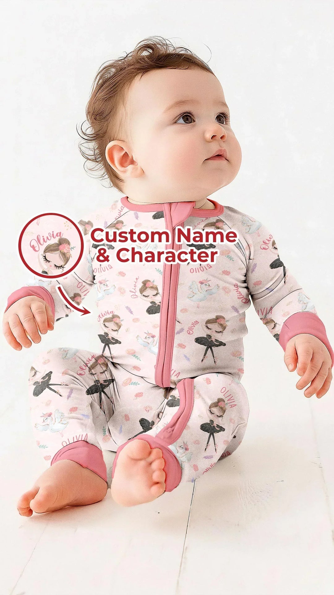 Custom Name Ballerina Doll Bamboo Convertible Zippy