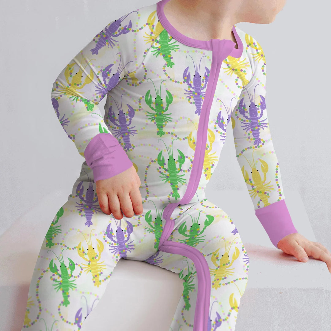 Mardi Gras Crawfish Family Matching Bamboo Convertible Zippy