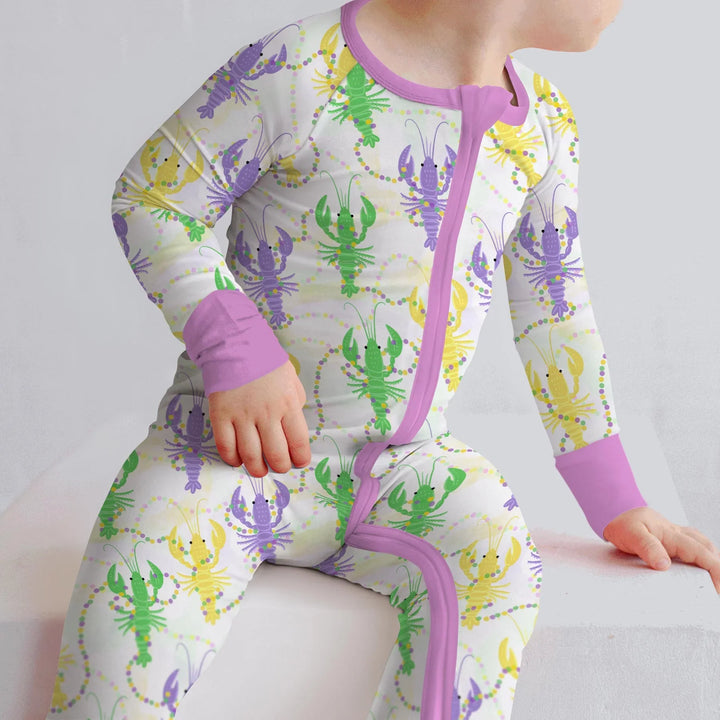Mardi Gras Crawfish Family Matching Bamboo Convertible Zippy