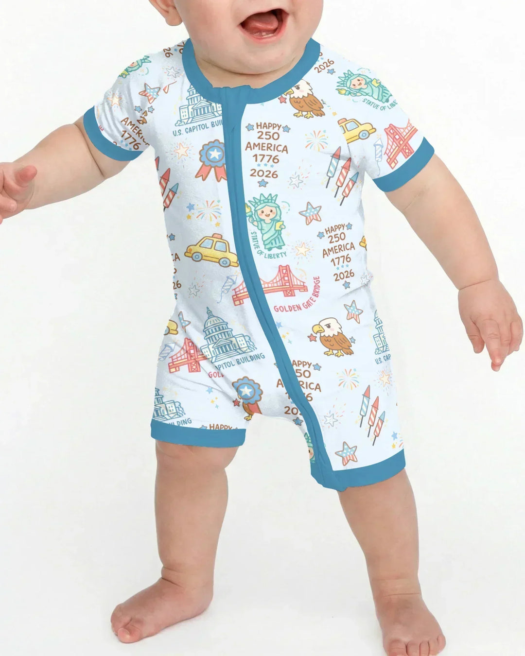 250 Years Of Freedom Bamboo Shorty Zippy