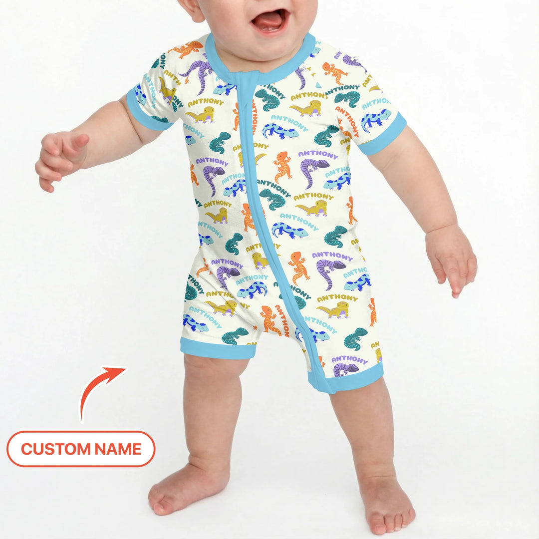 Custom Name Little Salamander Bamboo Shorty Zippy