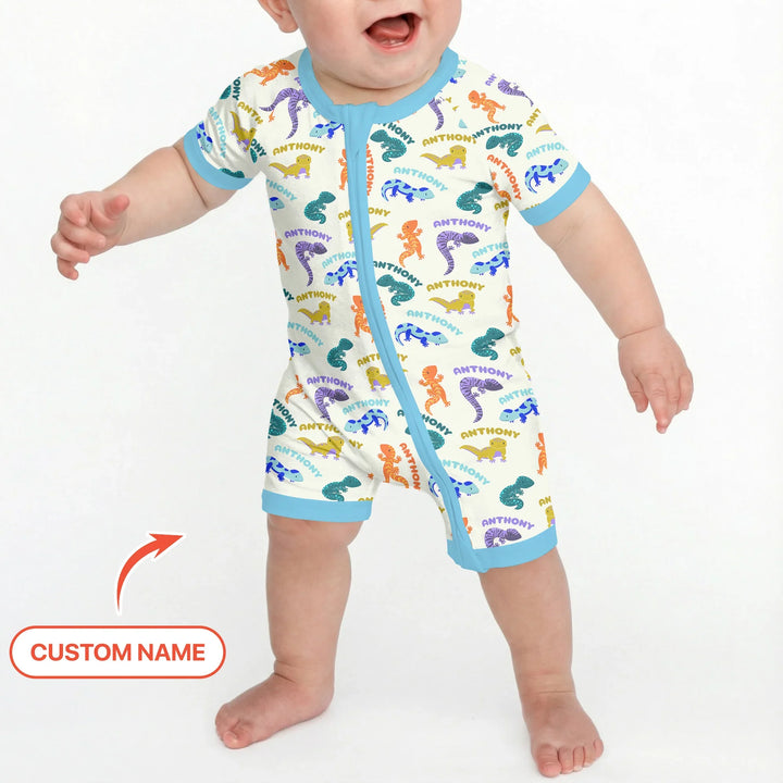 Custom Name Little Salamander Bamboo Shorty Zippy