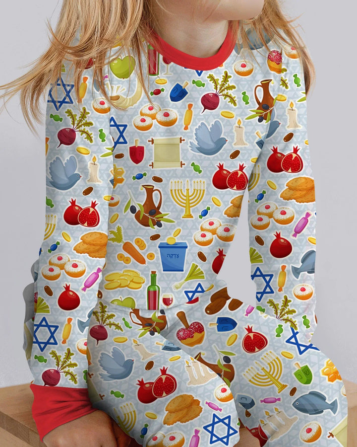 Shana Tovah Bamboo Two Piece Long Sleeve Pajama Set