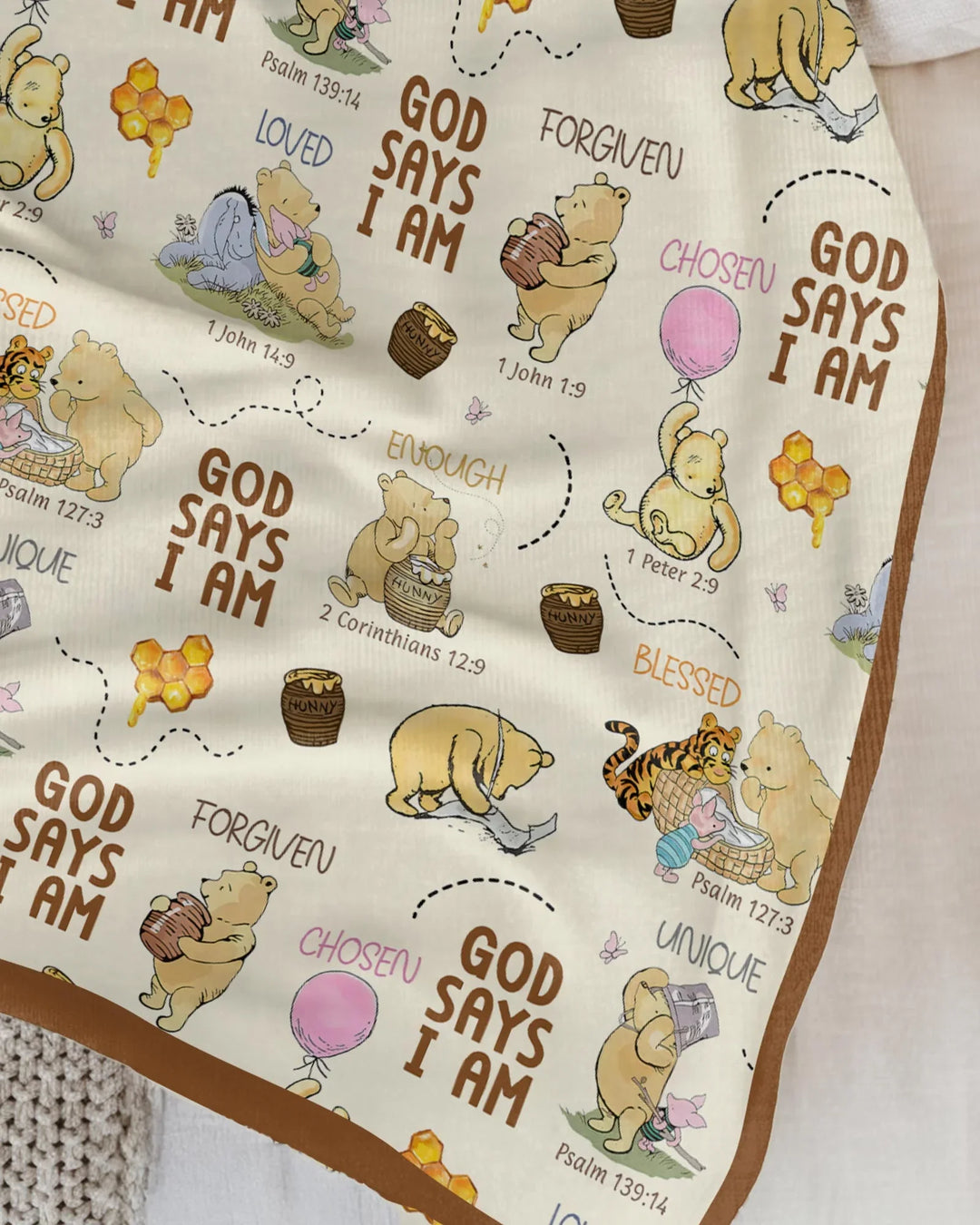 God Says I Am Little Blessings Bamboo Blanket