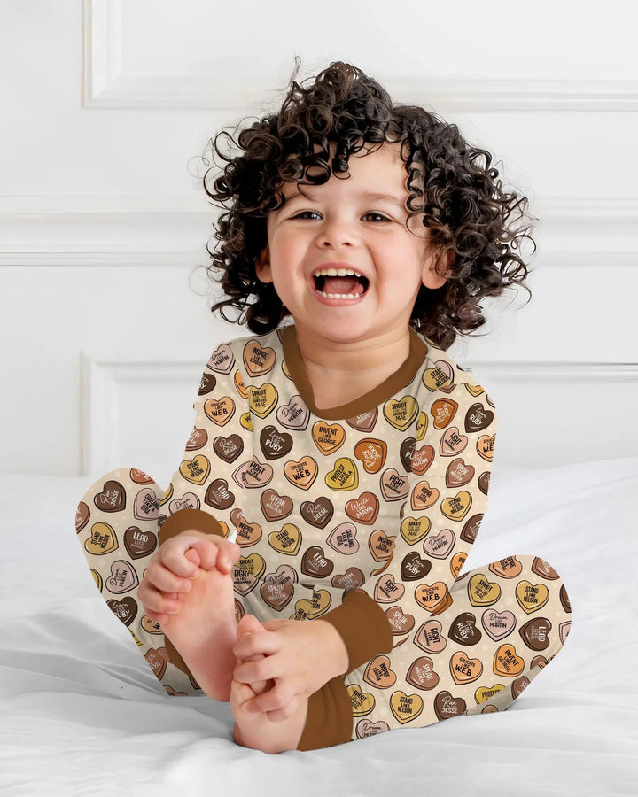 Black Month History Family Matching Bamboo Two Piece Long Sleeve Pajama Set