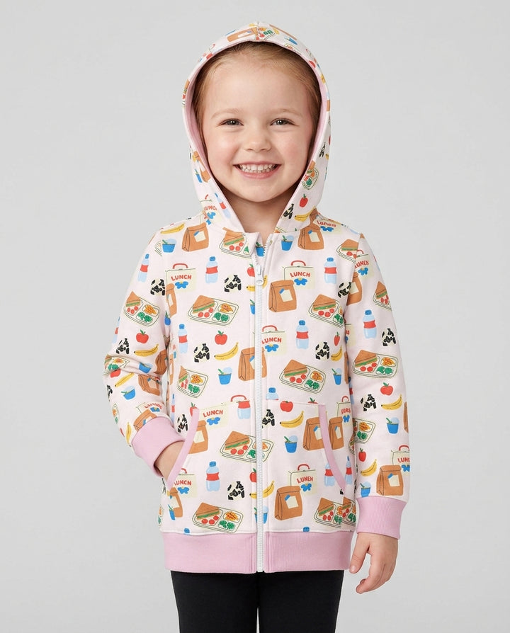 Happy School Lunch Bamboo Zip Hoodie