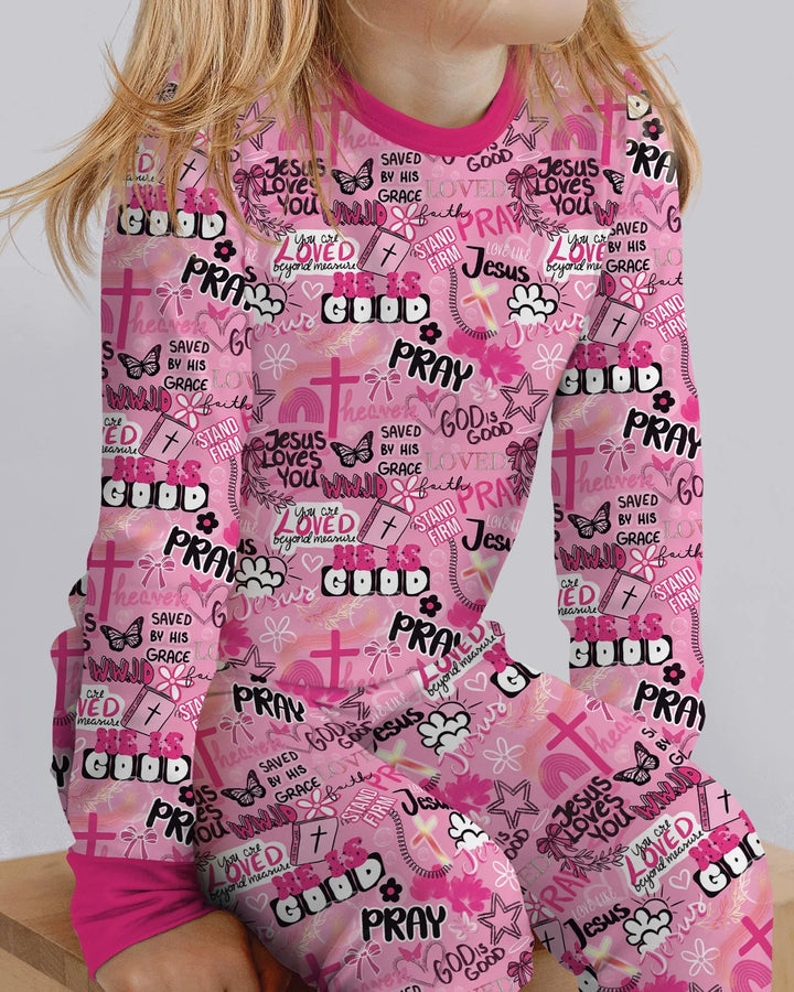 Template Bamboo Two Piece Long Sleeve Pyjamas Set