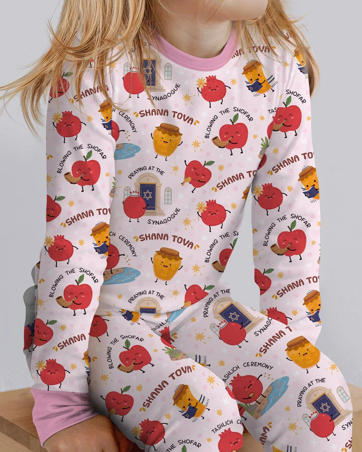 Template Bamboo Two Piece Long Sleeve Pyjamas Set