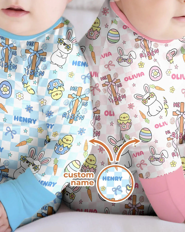 Custom Name Retro Easter Bamboo Convertible Zippy