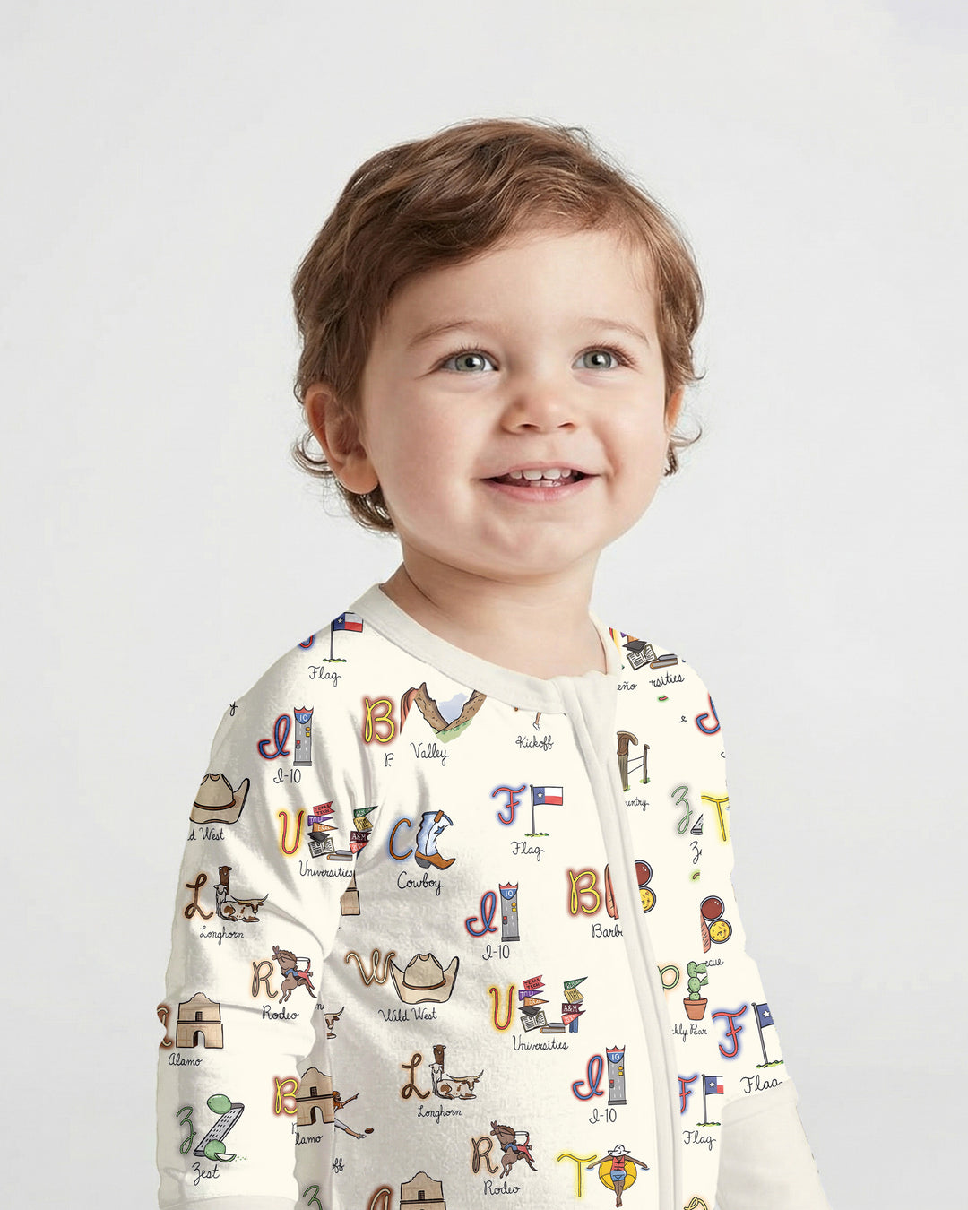 Texas Alphabet Bamboo Convertible Zippy