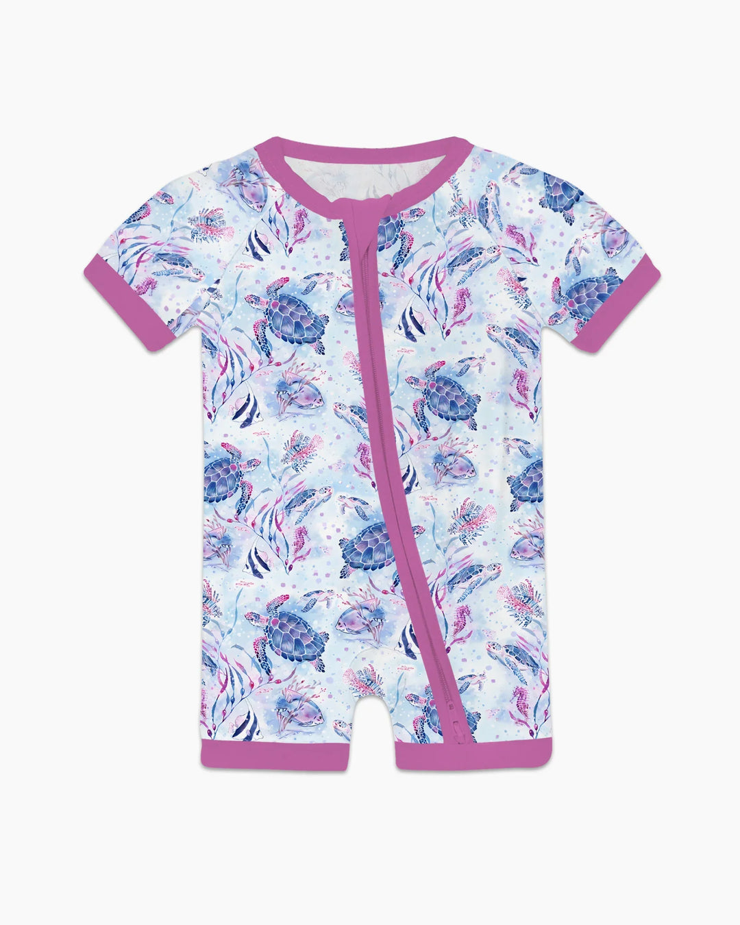 Little Turtles Family Matching Bamboo Shorty Zippy