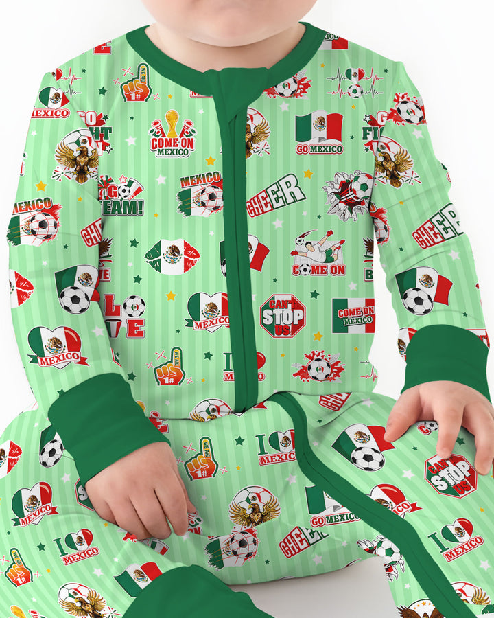 Soccer Game Day Go Team Mexico Family Matching Bamboo Convertible Zippy