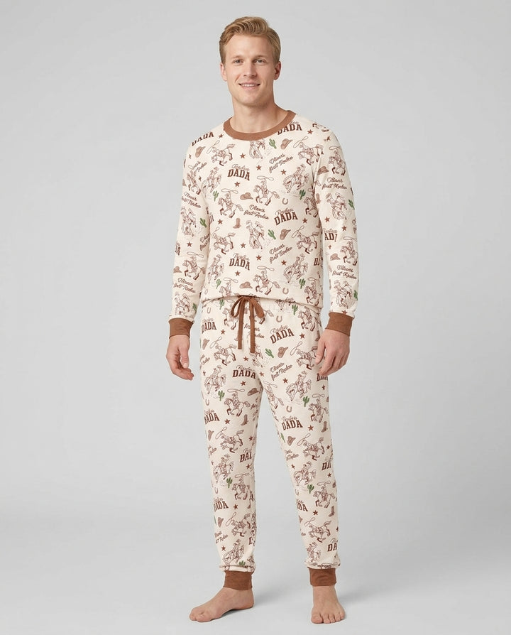 Custom Name First Rodeo Family Matching Bamboo Men's Pajama Set