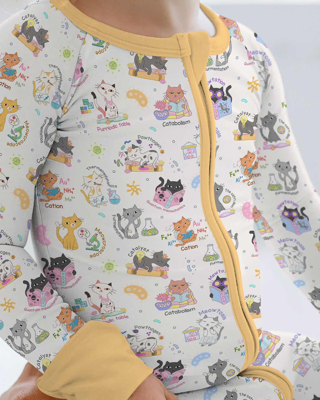 Funny Cat Love Scientist Bamboo Convertible Zippy