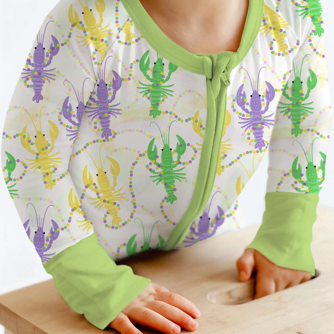 Mardi Gras Crawfish Family Matching Bamboo Convertible Zippy