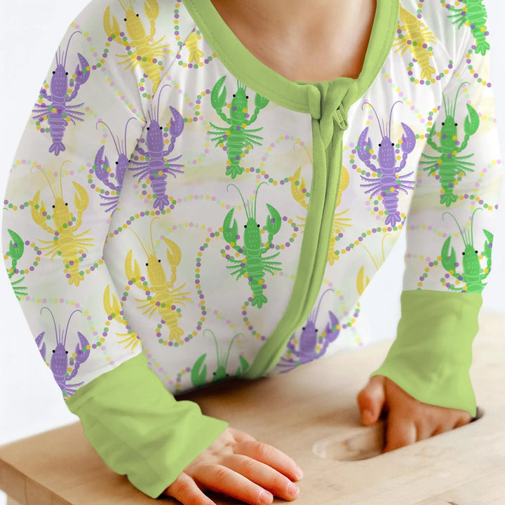 Mardi Gras Crawfish Family Matching Bamboo Convertible Zippy