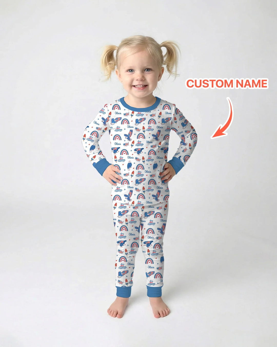Long Live America Bamboo Two Piece Long Sleeve Pajama Set