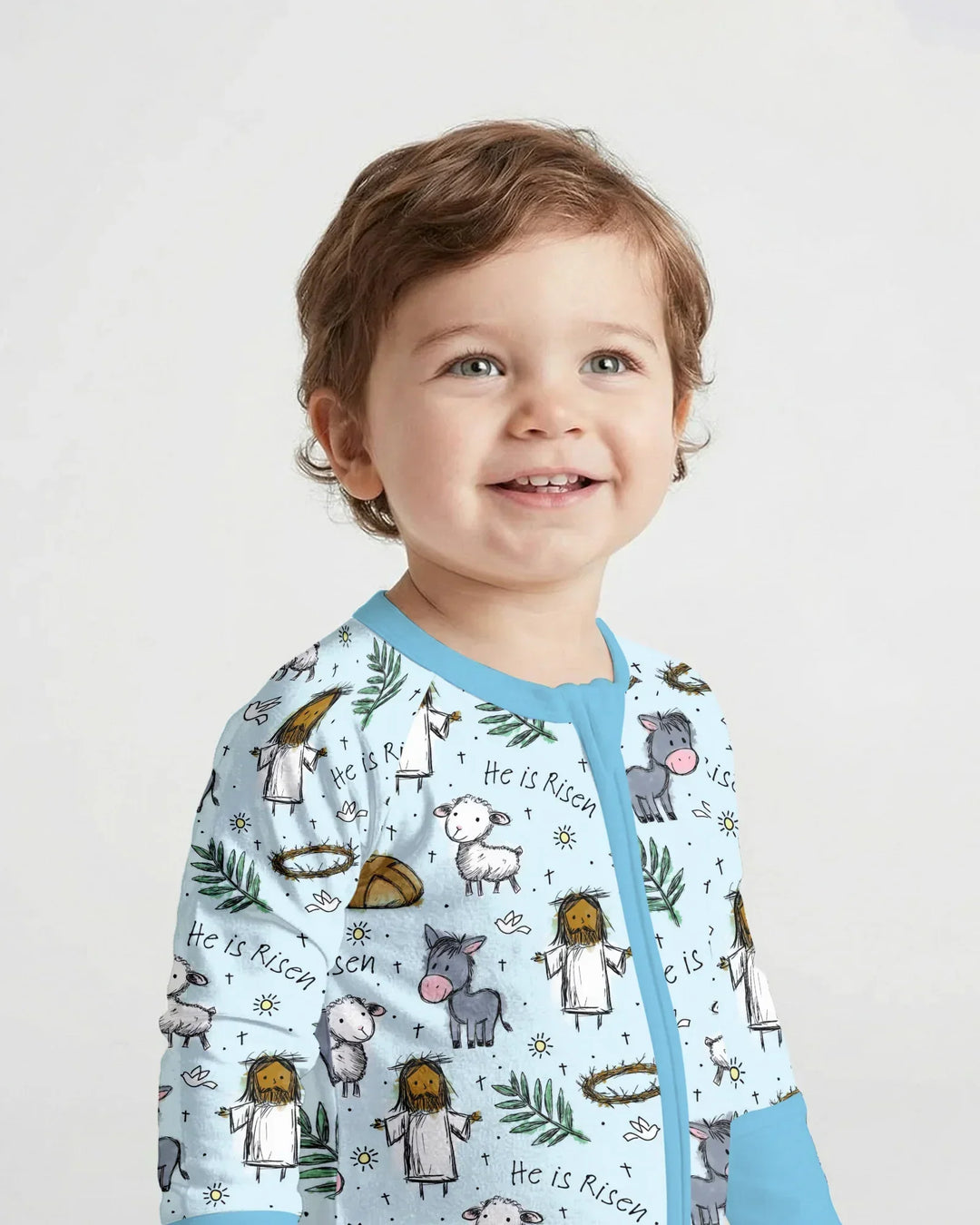 He Is Risen Easter Family Matching Bamboo Convertible Zippy