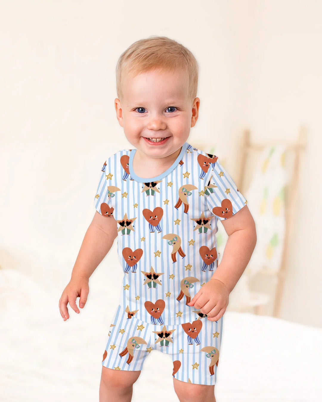 Dance More Dances Bamboo Two Piece Short Sleeve Shorts Pajama Set