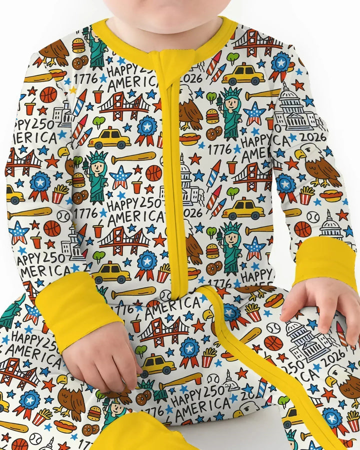 Doodle America 250th Anniversary Family Bamboo Convertible Zippy